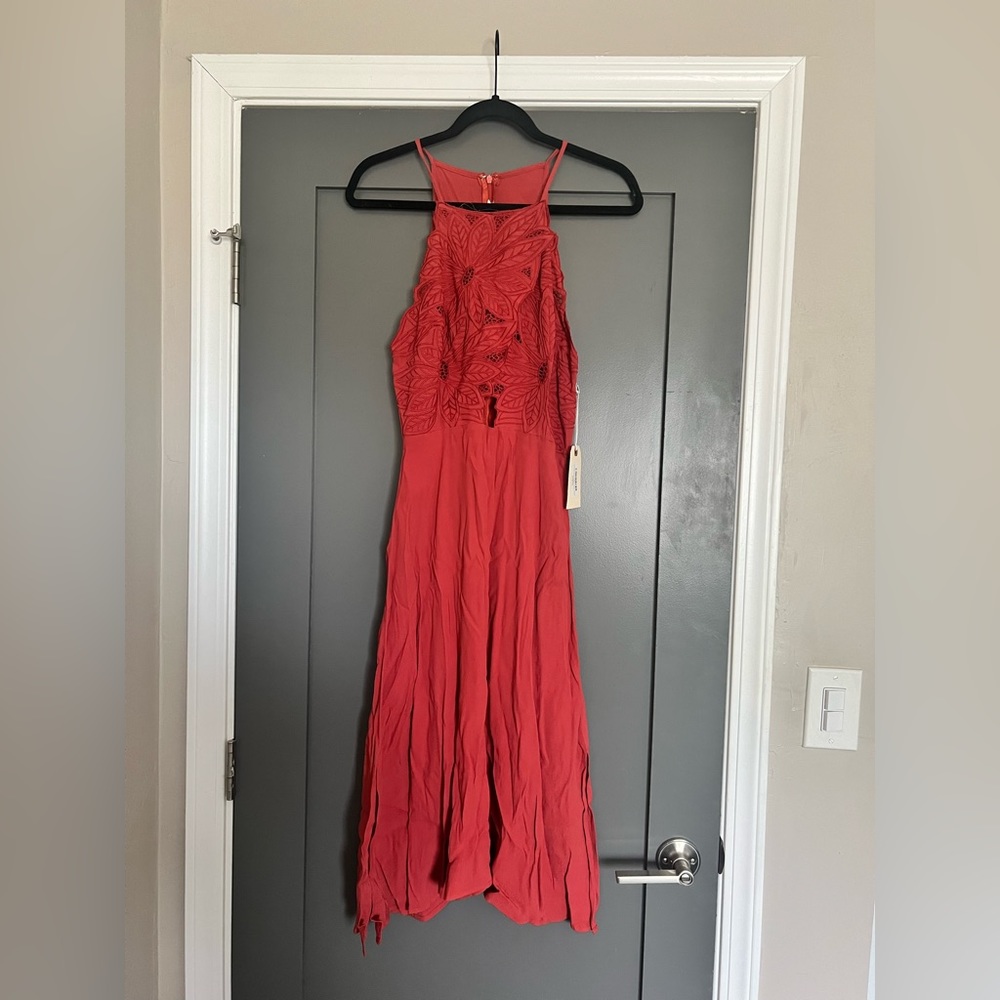 NWT ASTR Rust Midi Dress